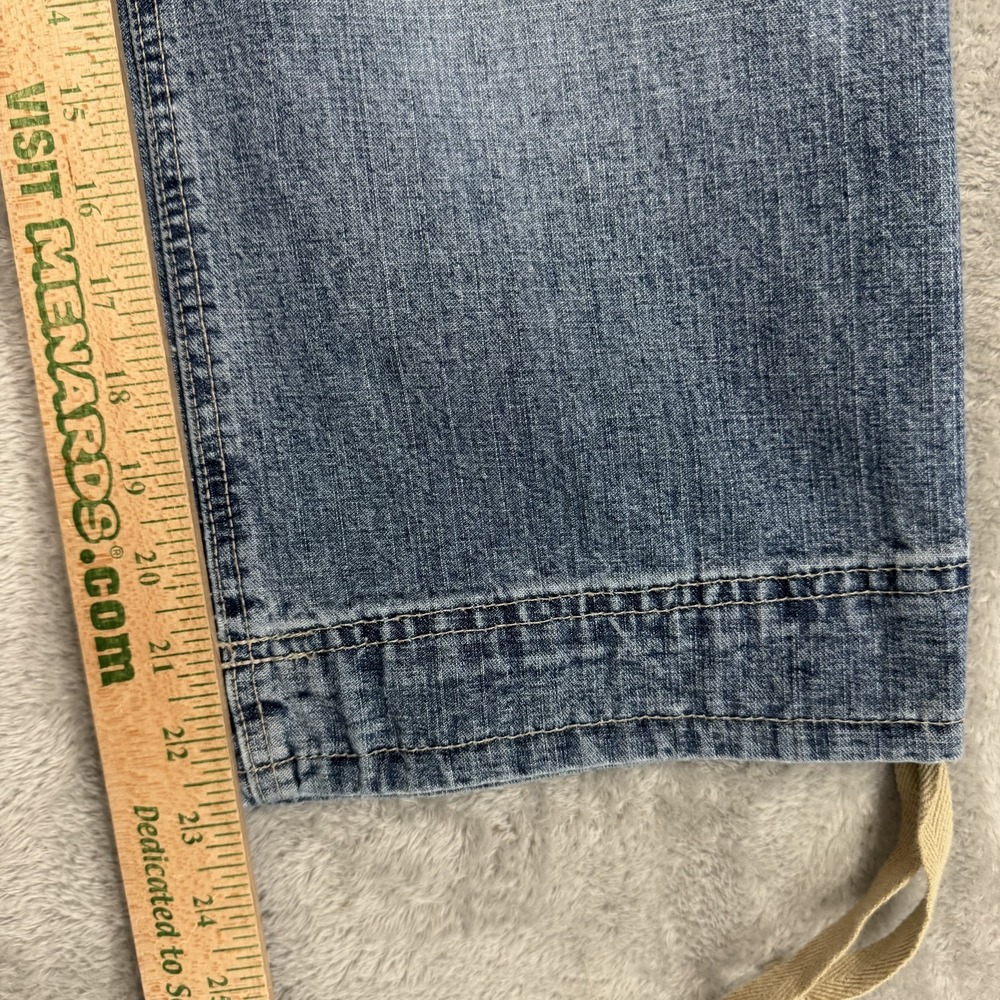 Vintage Hydraulic Jeans Womens 11/12 Wide Leg Capri 90s 2000s Y2K Drawstring - Picture 15 of 16
